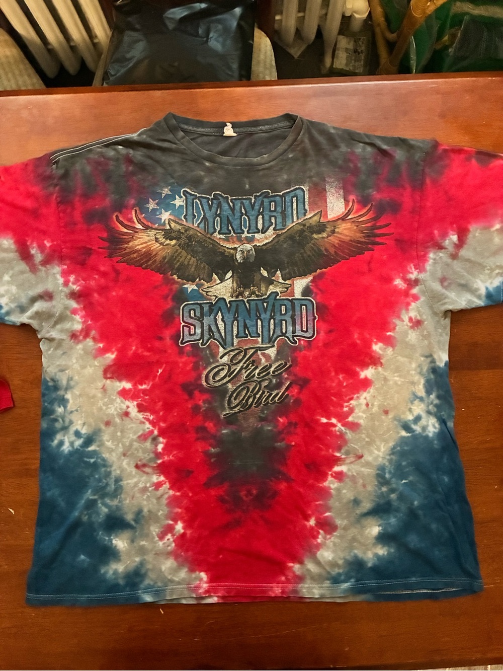 2012 Lynyrd Skynyrd Free Bird Tie Dye T Shirt 2XL Delta Eagle Band Tee USA